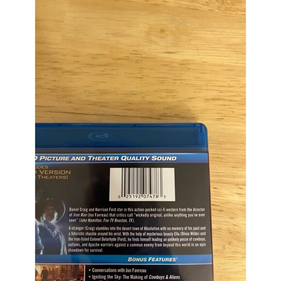 Cowboys & Aliens 2011 Blu-Ray Extended Harrison Ford Sci-Fi Western Pre-Owned - Picture 4 of 4
